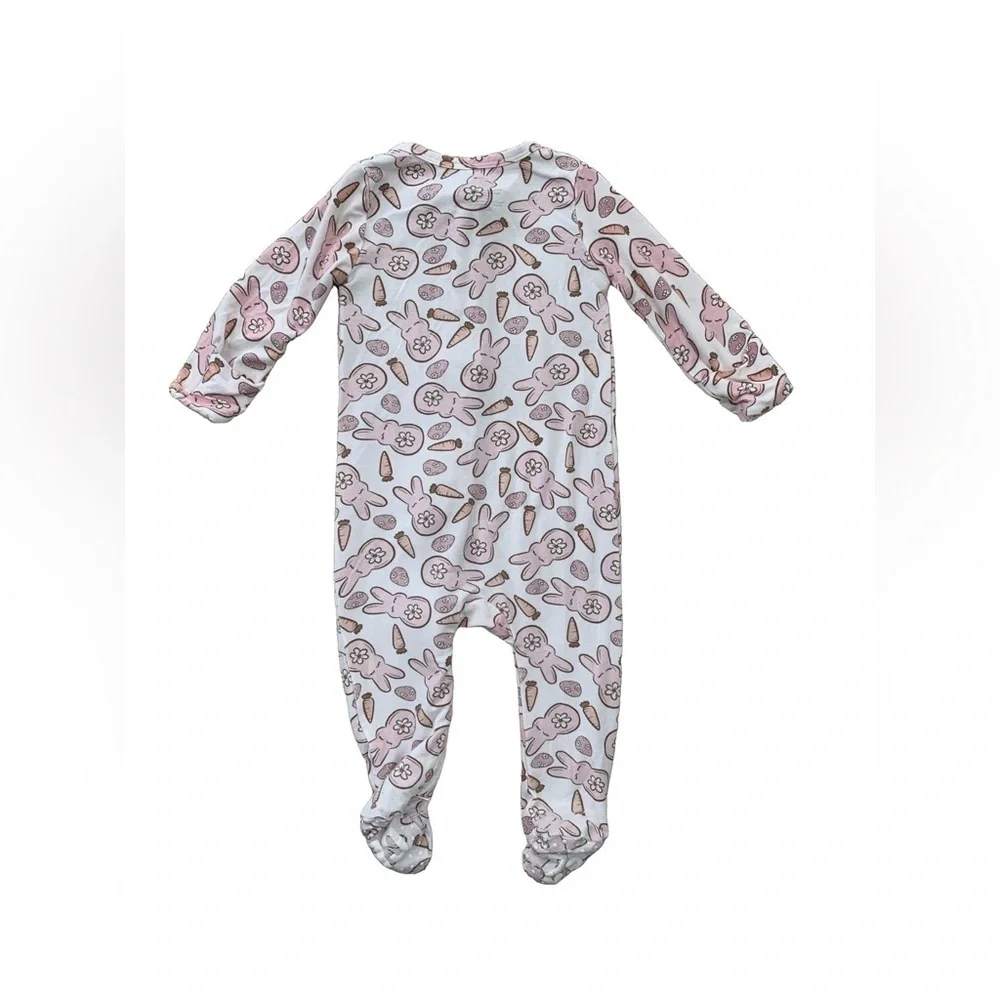 Caden Lane Size 3-6 Months Easter Bamboo Footie Sleeper Pajamas